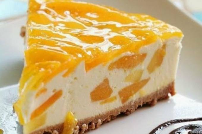 Peach cheesecake zonder bakken: recept stap voor stap