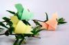 De lente komt eraan: Het maken van origami "Bird on a tree" gedurende 5 minuten