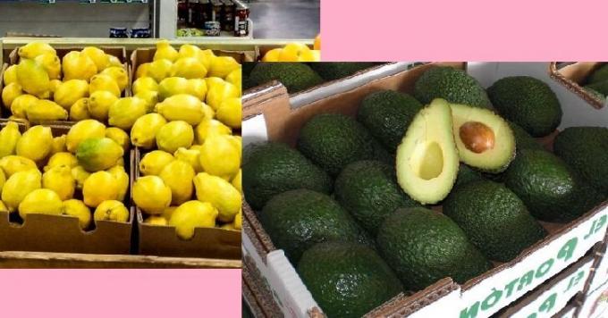 Citroen en avocado in de winkels