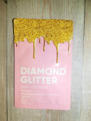 Diamond glitter peel-off reinigend masker film mask kleur goud