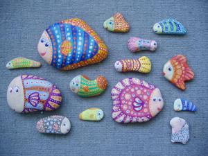 Crafts van zee stenen: 5 originele ideeën